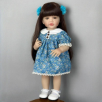 Elutruu 55 cm Betty Reborn t&uuml;drukunukk T&auml;issilikoonist keha Saab vannitada Realistlikud beebinukud Sirge jalg Seisab Vasts&uuml;ndinu nukk Kannab ilusat kleiti M&auml;nguasi lapsele 55cm