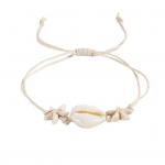 Women Shell Bracelet Braided Adjustable Tassel Beads Bohemian Style Vacation Beach Bracelet Lady Jewelry B