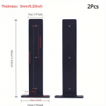 2 tk 5 mm paksendatud raudseina kolmnurkklambrid, seinariiulile seinale kinnitatav vahesein, vastupidav tugiriiul, maal&auml;hedane t&ouml;&ouml;stuslik riiuliklamber 12 inch