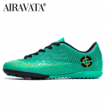 Suurused 31-48 Meeste jalgpallisaapad Laste spordijalatsid FG/TF Muru libisemisvastane treening Klambrid Jalgpall Futsal Tossud jalatsid 34 roheline/kuld