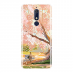 Pehme telefoni&uuml;mbris silikoon Nokia 2.1 jaoks 3.1 5.1 6.1 7.1 Plus Cartoon Flower Girl lilleline tagakaas Nokia 2.1 jaoks 3.1 5.1 6.1 7.1 Nokia 2.1