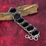 Amet&uuml;stv&auml;&auml;riskiviehted, 925 prooviga t&auml;is h&otilde;be k&auml;ev&otilde;ru ehted, k&auml;sitsi valmistatud ilus k&auml;ev&otilde;ru h&otilde;beehted kingitus naistele 8 Inches With Adjustable lilla