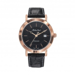 Mathey-Tissot City nahast rihmaga must sihverplaadi automaatne meeste k&auml;ekell HB611251ATPN must