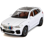1/24 skaala BMW X5 linnamaasturi mudelauto m&auml;nguasi, tsingisulamist tagasit&otilde;mmatav m&auml;nguauto koos heli ja valgusega, kingitus poisile t&uuml;drukule 1/24-Size:20.5*8.5*7.5cm