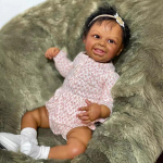 Afroameerika mustanahaline v&auml;ikelapse reborn Doll Harper 55 cm pehmest puuvillasest riidest keha vasts&uuml;ndinutele nukud lastele lastekaitsep&auml;eva kingitus magamamineku m&auml;nguasi cloth body