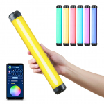 Weeylite K21 kaasaskantav RGB valguspulk LED-toru valgusti 8W fotograafia t&auml;itevalgusti 2500K-8500K must