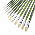 Seenior &otilde;limaali pliiatsi pintsliga harjastega &uuml;likond gua&scaron;&scaron; 12 Paint Pintslit pakk roheline