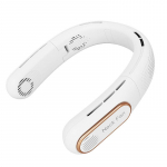 Kaasaskantav kaelaventilaator Rippkaelas juhtmevaba FAN Mini labadeta ventilaatorid Ventilador Jahutus USB Taaslaetavad vaigistavad ventilaatorid v&auml;lispordiks 3000mAH roosa