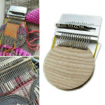 Kudumist&ouml;&ouml;riist Puidust k&auml;sitsi valmistatud isikup&auml;rastatud bolujiai versioon Loom Darning Tool puidust ketas (10 konksud) Pine 10-pin