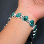 Smaragdist k&auml;ev&otilde;ru, Smaragdist k&auml;sitsi valmistatud 925 Sterling h&otilde;bedast k&auml;ev&otilde;ru, K&auml;ev&otilde;ru juubelikingitamiseks, Pulmakingitused, Emadep&auml;eva kinkek&auml;ev&otilde;ru 8"