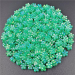 Ehete valmistamiseks Akr&uuml;&uuml;list k&auml;ev&otilde;ru kaelakee DIY AB katmine k&auml;sitsi valmistatud tarvikud 7 mm ploomi&otilde;ie helmed 80 tk/partii lahtised vahehelmed segatud 7mm*4mm 80pcs/Pack roheline