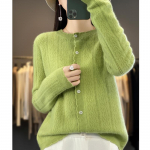 Naiste &uuml;markaelusega ka&scaron;miirkardigan, Qinghe ka&scaron;miir, 30% ka&scaron;miir 70% vill, talvine kootud pullover s&uuml;giskampsun ka&scaron;miir kampsun XL s&auml;rav roheline v&auml;rv