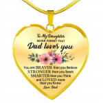 Taicanon To My Daughter Heart kaelakee Armastus -Armastan sind - Kingitusest One Size kuld