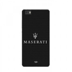 Coque Maniacase pour Huawei P8 Lite maserati blanc fond carbonne
