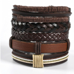 Eif Dock Vinatge gooti punk Skull Star metallist mitmekihiline nahast k&auml;ev&otilde;ru Meeste k&auml;ev&otilde;rud ja k&auml;ev&otilde;rud Meeste k&auml;ev&otilde;rud Adjustable