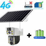 2024. aasta uus p&auml;ikesekaamera 4G SIM-kaart/Wifi-valve v&auml;listingimustes 4K 8MP HD 360 juhtmevaba v&auml;hese energiatarbega akuga CCTV turvakaitse IP-kaamerad WIFI Camera