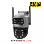 Kahe objektiiviga 4G IP-kaamera 8MP 4K Waterptoof v&auml;lisseiremonitor Smart Home Night Vision V380 Pro CCTV turvakaitse Only 4MP Camera