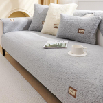 1 tk Pehme pl&uuml;&uuml;sis tepitud diivanir&auml;tik Talvine soe paks libisemiskindel diivani kate elutuppa sametfliisist sektsioonku&scaron;eti kate 70x70cm 1pc beež