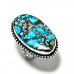 Natural Spiny Oyster Gemstone Handmade 925 Sterling Silver Ring Size 6 y2k20