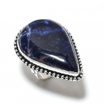 Natural Sodalite Gemstone Handmade 925 Sterling Silver Gift Ring Size 7 n6t45
