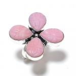 Natural Pink Opal Gemstone Handmade 925 Sterling Silver Gift Ring Size 7 l4n44