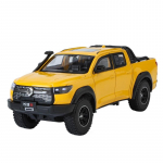 1/24 Great Wall Motor POER Pikapi Sulamist Automudel Valatud Metallist Maastikuautod Automudel Simulatsioon Heli Valgus Laste M&auml;nguasi Kingitus kollane