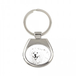 Samoyed, Bjelkier, Samoiedskaya Sobaka - keychain with a dog, keychain with a print, personalized pendant from the Art-Dog brand