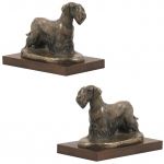 Cesky Terrier, Czech Terrier, Bohemian Terrier - dog statue, figurine for office, trophy for dog show by Art-Dog brand
