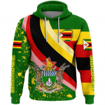 Zimbabwe Embleem Graafilised Kapuutsiga Pusad Lahtised Unisex Suurem&otilde;&otilde;dulised Kapuutsiga Dressipluusid Kevadised Vabaaja T&auml;navamoe Topid Pulloverid L