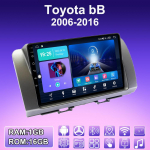 2 DIN Android autoraadio Toyota bB 2006-2016 jaoks Multimeediapleier Peaseade Stereo GPS Navigatsioon WIFI 1+16GB 1+16GB