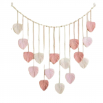 Makramee seinavaip suur boho dekoratiivne makramee lehtedega seinavaip kootud seinakaunistus magamistuppa sinine