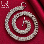 925 h&otilde;bedast mitme ringiga kaelakee Moodsad pulmaehted 45CM