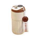 450 ml termotassi nutikas isoleeritud tass lekkekindla kaane ja temperatuurin&auml;idikuga kodukontori v&auml;litingimustes 450ML