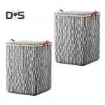 2 tk tugevate r&otilde;ivaste hoiukotid tugevdatud k&auml;epidemetega, suur mahutavus topeltt&otilde;mblukuga tekid M&auml;nguasjad Korraldaja pesukorvid M 2pcs