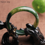 Naturaalsest murust roheline ahhaat k&auml;ev&otilde;ru Moodne v&otilde;luv smaragd k&auml;ev&otilde;ru naiste kingitus 58MM