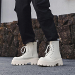 Martini saapad Meeste Platvormi K&otilde;rgendusega Derby Nahkkingad Suure Nelinurgaga Meeste Keskmise K&otilde;rgusega L&uuml;hikesed Saapad 7368-W 45