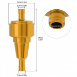 1/4-tolline 6 mm kroomist alumiiniumist mootorratta k&uuml;tusefilter mootorratta / rolleri ATV / jalgratta jaoks punane