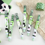 1 tk multikas Panda voolav liiv l&uuml;kkab ja t&otilde;mbab kustutuskummid Loomingulised voolava liiva kummist kooli&otilde;pilaste &otilde;ppetarbed roheline