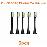 Xiaomi Soocase harjapea X3 X5 X3u X1 V1 V2 Soocare asenduspea harjastega Sonic elektrilised pihustid tolmuvastase korgiga Puhastage 5pcs black