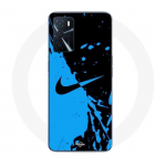 Coque Maniacase pour Oppo A16S nike logo Couleur noir et bleu