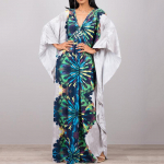 Lipsuv&auml;rviga kaftani kleit, vabaaja rannasuvine Maxi Cover Up Maxi kleit, naiste riided One Size