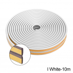 5M/10M ukseakna tihendi riba isekleepuv akustiline vaht tihendusriba lint isolatsioon tuulekindel kummist ilmastikuriba I White-10m