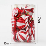 1 kasti rippuv j&otilde;ulupuu kaunistus Punane valge pulgakomm Candy Cane ripats Navidadi uusaastakaunistus 14PCS