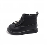 Talvised laste saapad t&uuml;drukutele Magus &scaron;ikk paelaga printsess puuvillased saapad Elegantsed laste vabaaja moesaapad Nahast mitmek&uuml;lgsed 21 must