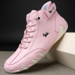 Meeste Nahast Vabaaja Toss Pehme Sisetallaga &Uuml;mara Ninaga Mugavad Paaris Mokassiinid Luksuslik Mood Matkamine Naiste Pahkluusaapad Valged Tennised 37 roosa