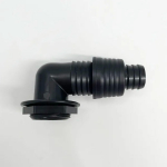 Must L&otilde;hnatu ja &Uuml;levooluvastane &Uuml;hendusega P&otilde;randa Sifoon &Auml;ravoolunurk Pesumasinale - 1 tk, T&otilde;hus Kanalisatsioonitoru 0.78inch must