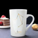 Loominguline keraamiline kruus - sodiaagi t&auml;htkujud kaane ja lusikaga, ideaalne kingitus paaridele 301-400ml