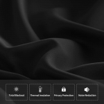 1/2 tk paneeliga pimendavad kardinad, mustad eesriided, valgust v&auml;hendavad, soojusisolatsiooniga, elutoa, magamistoa, kontori aknakaunistuseks 106x241cm 2pc