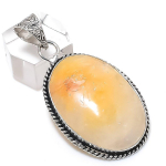 Natural Golden Rutile Gemstone 925 Sterling Silver Jewelry Pendant 2.17 e4h27