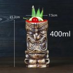 400ml Tiki Kruusid Kokteiliklaas &Otilde;lle Veinikruus Keraamilised Tiki Kruusid Kunst K&auml;sit&ouml;&ouml; Loovad Hawaii Kruusid send as picture